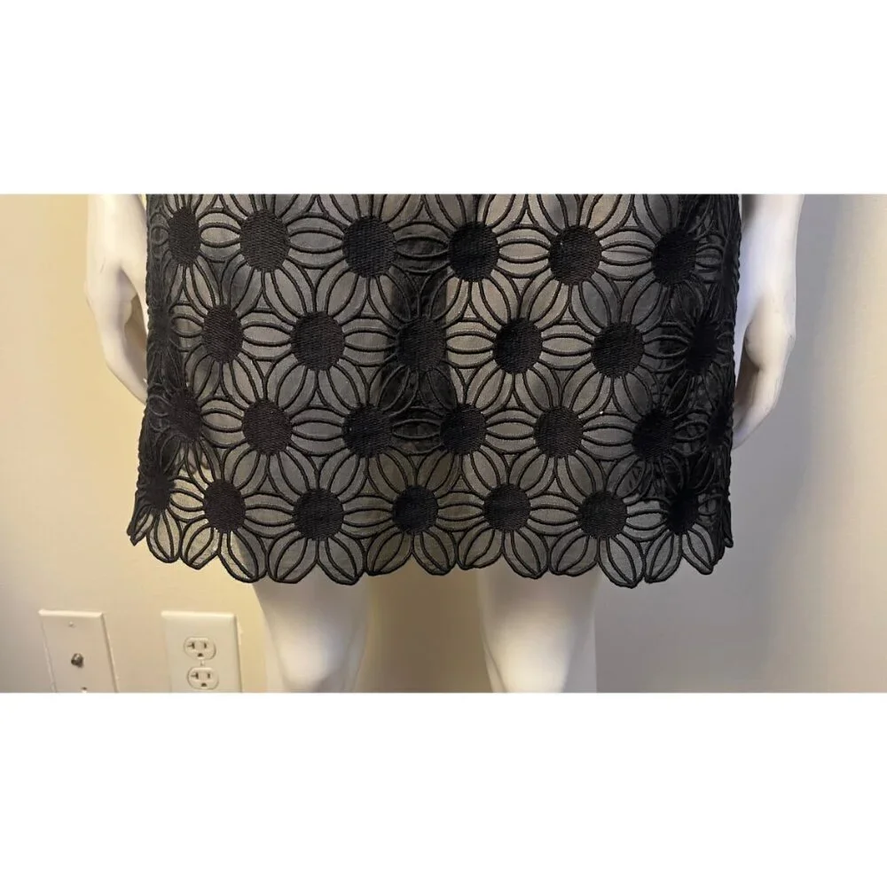 MILLY GUIPURE LACE BEETLEJUICE DRESS 4 - Picture 4 of 12